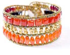 Ziio bracelet handmade in Italy with cornaline and a sterling silver clasp.