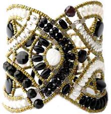 Pearl and black tourmaline bracelet by Ziio.