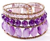 Ziio bracelet made with amethysts.