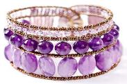 Ziio bracelet handmade in Italy with amethysts