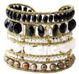 Ziio bracelet with black and white semi-precious stones