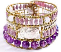 Amethyst and sterling silver Ziio bracelet.