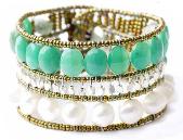 Ziio bracelet with pearls and crysoprace